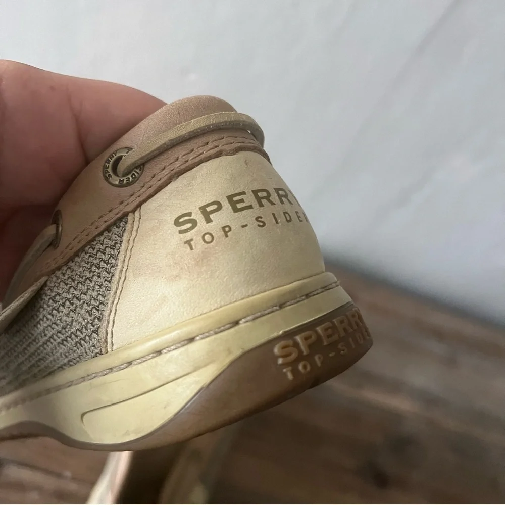 Sperry Tan Top Slider Boat Shoes Size 9